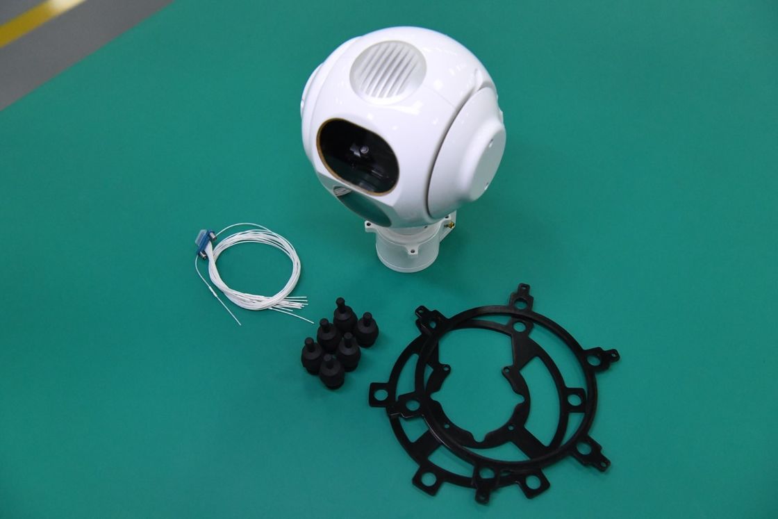 Sensor EO Tiga Sumbu Dan Kamera Laser Rangefinder Electro Optic UAV Gimbal 12V