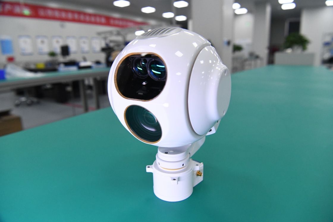 Sensor EO Tiga Sumbu Dan Kamera Laser Rangefinder Electro Optic UAV Gimbal 12V