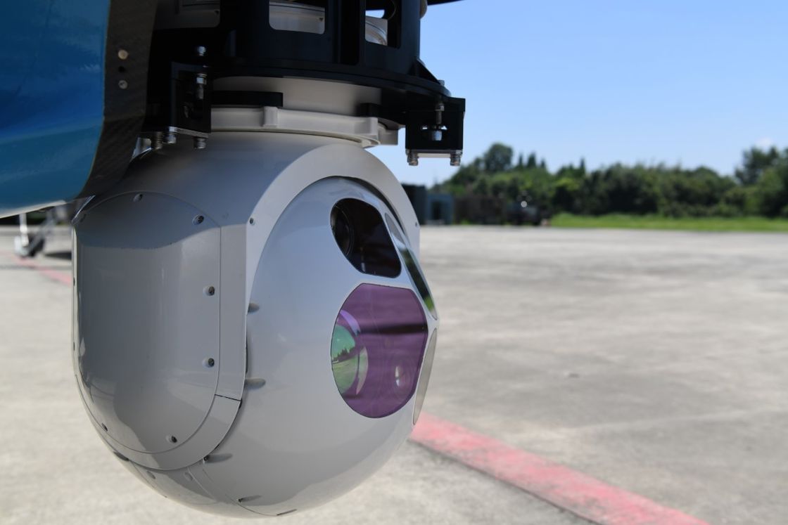 DC28V EO System Airborne Electro Optical Pod Dual-IR Sensor Pelacakan Objek